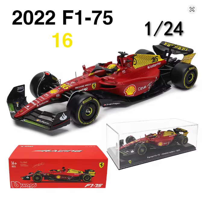 Miniatur Scuderia Ferrari 2022 F1-75 #16 – Charles Leclerc