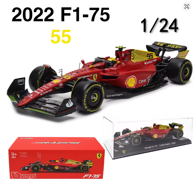 Miniatur Scuderia Ferrari 2022 F1-75 #55 – Carlos Sainz