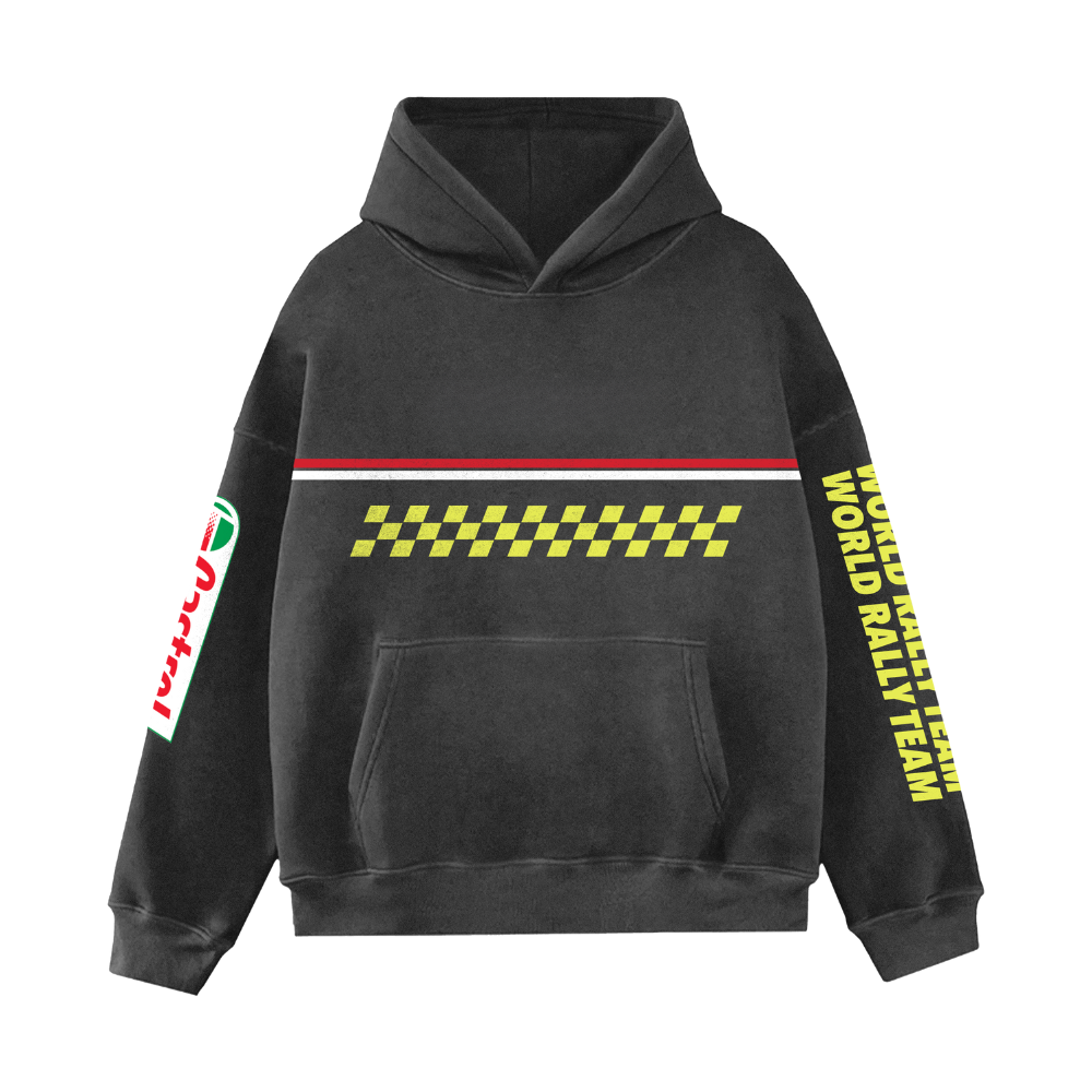 Gewaschener Rally-Kapuzenpullover